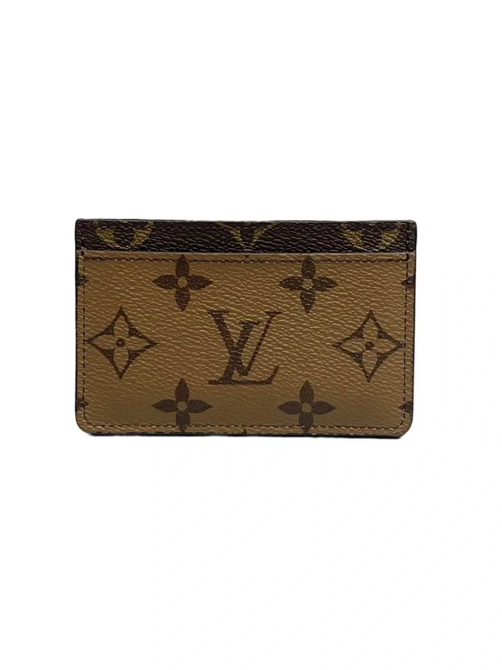 Louis Vuitton Monogram Card Holder Key Pouch Wallet Reverse Monogram